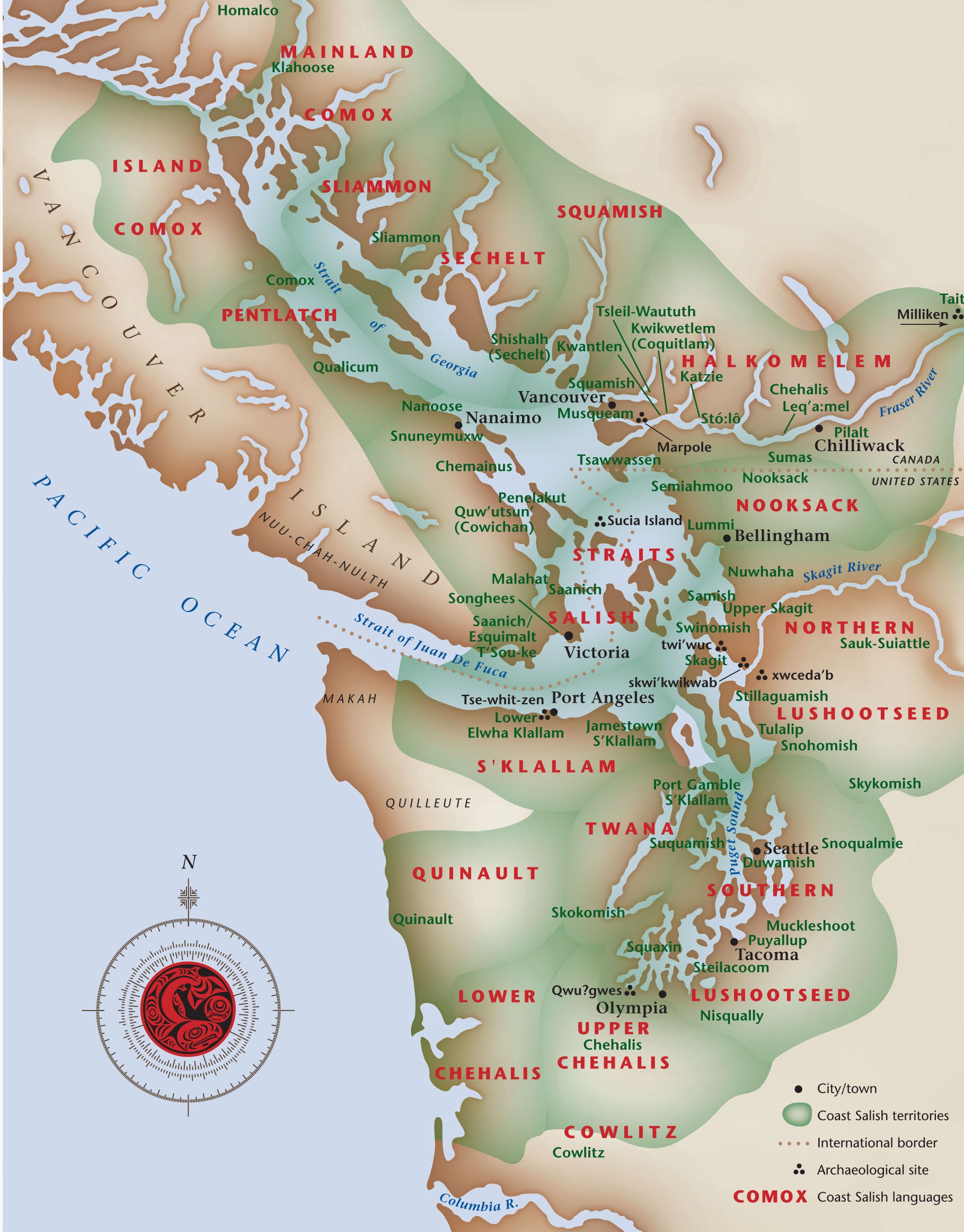 Map of Coast Salish Territories